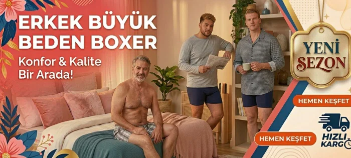 Erkek büyük beden boxer indirimleri