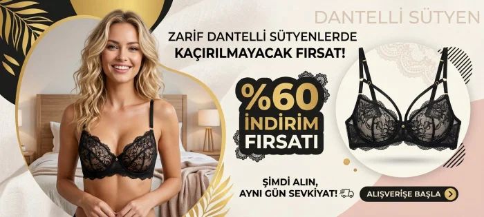 Zarif dantelli sütyen indirimleri