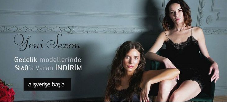 Geceliklerde %60 a varan İndirim