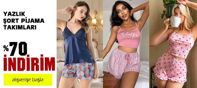 Şort Takım Kadın Pijama modelleri