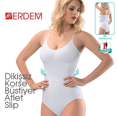Erdem Dikişsiz Korse Büstiyer Atlet Slip