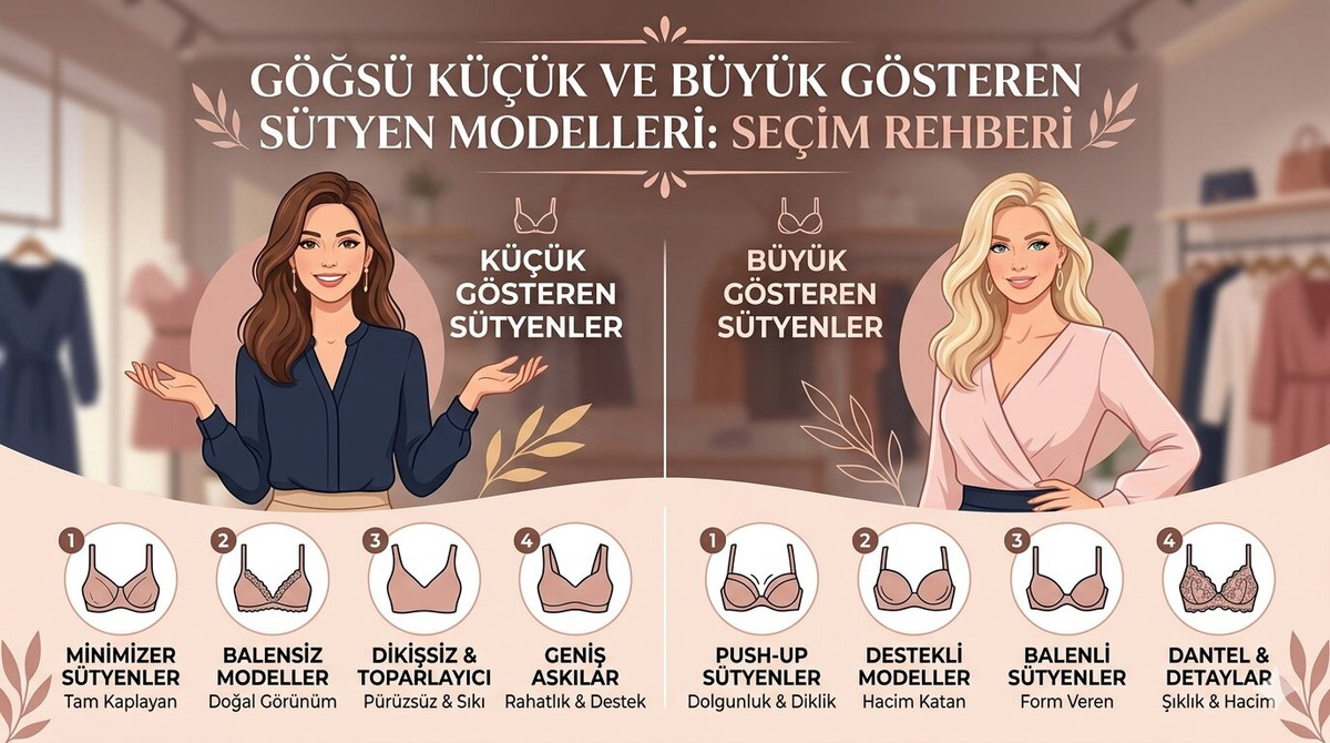 Göğsü Küçük ve Büyük Gösteren Sütyen Modelleri: Seçim Rehberi