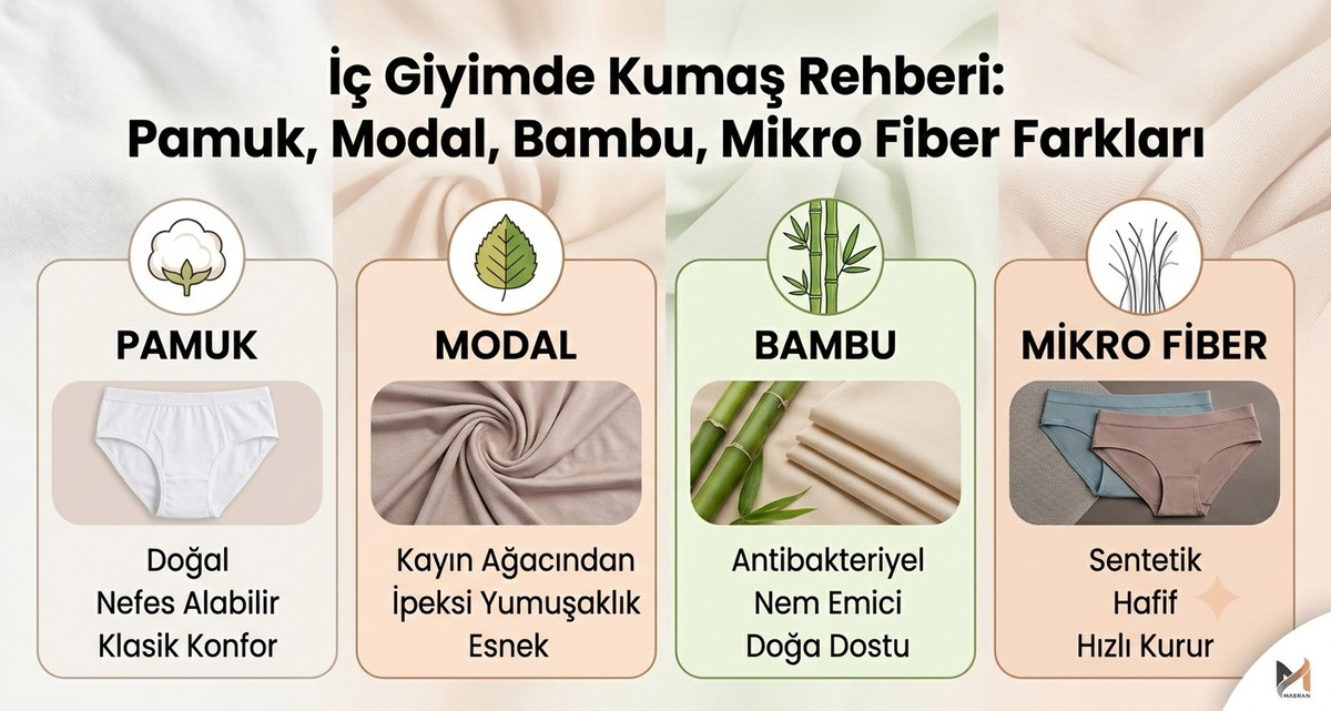 İç Giyimde Kumaş Rehberi: Pamuk, Modal, Bambu, Mikro Fiber Farkları