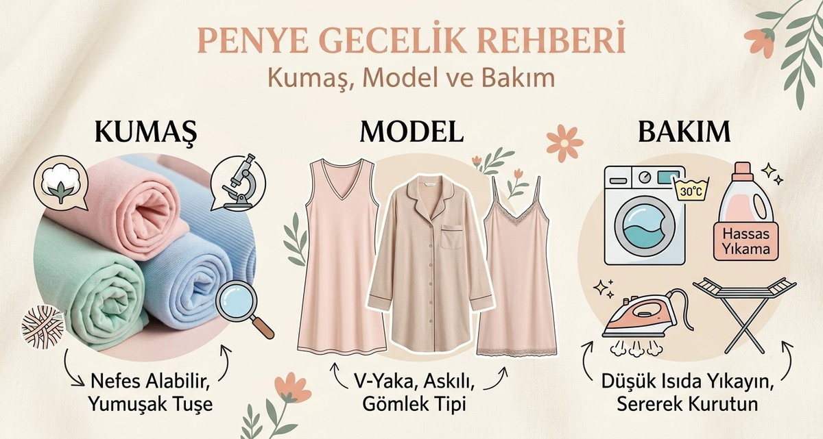 Penye Gecelik Rehberi: Kumaş, Model ve Bakım