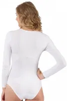 Akbeniz Bayan Kısa Kol Çıtçıtlı Body 244 Beyaz detay görünüm