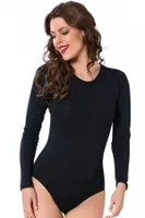 Uzun Kol Çıtçıtlı Body Akbeniz 244 Siyah