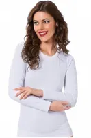 Akbeniz Bayan Uzun Kol Beyaz Body 250 Beyaz