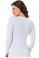 Akbeniz Bayan Uzun Kol Beyaz Body 250 Beyaz detay görünüm