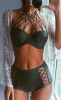 Angelsin Haki Yeşil Yüksek Bel Bikini Takım Yeşil