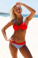 Angelsin Kırmızı Desenli Bikini Alt Çok Renkli görsel 4