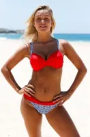Angelsin Kırmızı Desenli Bikini Alt Çok Renkli görsel 5