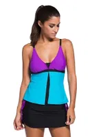 Angelsin Şık Renkli Tankini Etekli Bikini Takım Çok Renkli görsel 5