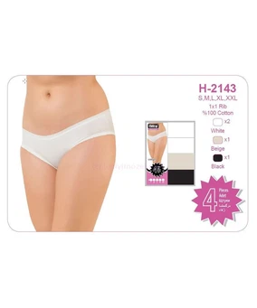 Öztaş Bayan Düz Ribana Bikini Dörtlü Öztaş H2143 - Alternatif Görünüm