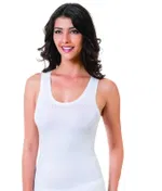 Bayan Elegant Geniş Askılı Atlet Öztaş Y2931 Beyaz