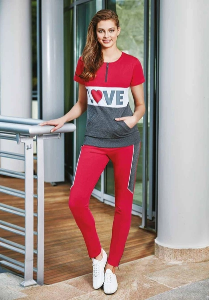 Bayan Kısa Kollu Eşofman Takım Berrak 325