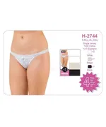 Bayan Lycralı Dantelli Bikini Dörtlü Öztaş H2744 Renkli detay görünüm