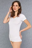 Bayan Tshirt Doreanse 9393 Beyaz görsel 5