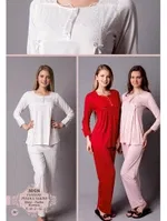 Bone Club 3918 Fantezi Pijama Takım Ekru