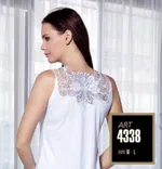 Çiçek Figürlü Atlet Lady 4338 Beyaz