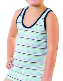 Öztaş Çocuk Düz ve Çizgili Üçlü Atlet Öztaş F3053