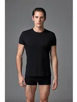 Compact O Yaka T-Shirt 2 li Eros ERS 004 Siyah farklı açı