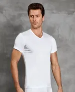 Doreanse Erkek V-Yaka Kısa Kollu V-Neck T-Shirt 2890 Siyah farklı açı