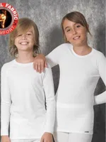 Doreanse Viloft Uzun Kol Unisex Çocuk Termal Üst içlik 235 Ekru