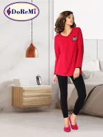 DoReMi Apple Pie Bayan Pijama Takımı Bordo