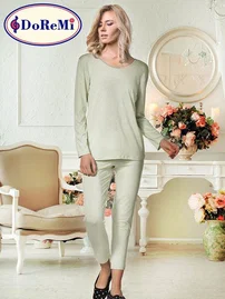 DOREMI Su Yeşili Uzun Kol Doremi Pijama Takımı