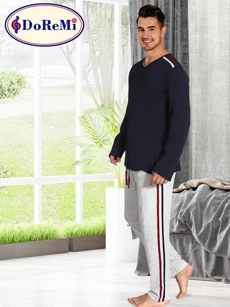 Doremi Lacivert Beyaz Erkek Pijama Takımı