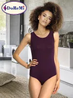 DoReMi Kalın Askılı Modal Çıtçıtlı Body Mor farklı açı