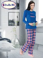 DoReMi Royal Rain Bayan Pijama Takımı Saks Mavisi
