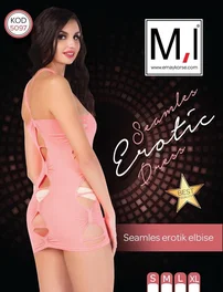 Emay Emay 5097 Dikişsiz Seksi Elbise