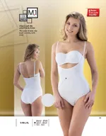 Emay Dikişsiz Göğsü Açık Slip Boy Çıt Çıtlı Korse 2023 Beyaz görsel 6