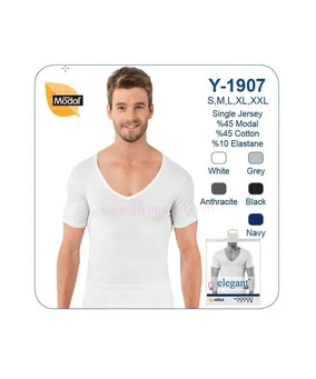 Öztaş Erkek Elegant V Yaka Yarımkol Fanila Öztaş Y1907 - Alternatif Görünüm