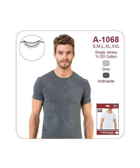 Öztaş Erkek Melanj Sıfır Yaka Tekli Öztaş A1068 - Alternatif Görünüm