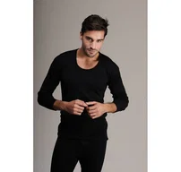 Has Yün Erkek Siyah Uzun Kollu Fanila