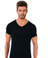 Erkek Siyah V Yaka Fanila Öztaş A1008