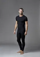 Erkek Termal O Yaka Kısa Kol T-Shirt Dagi D6120 Siyah farklı açı