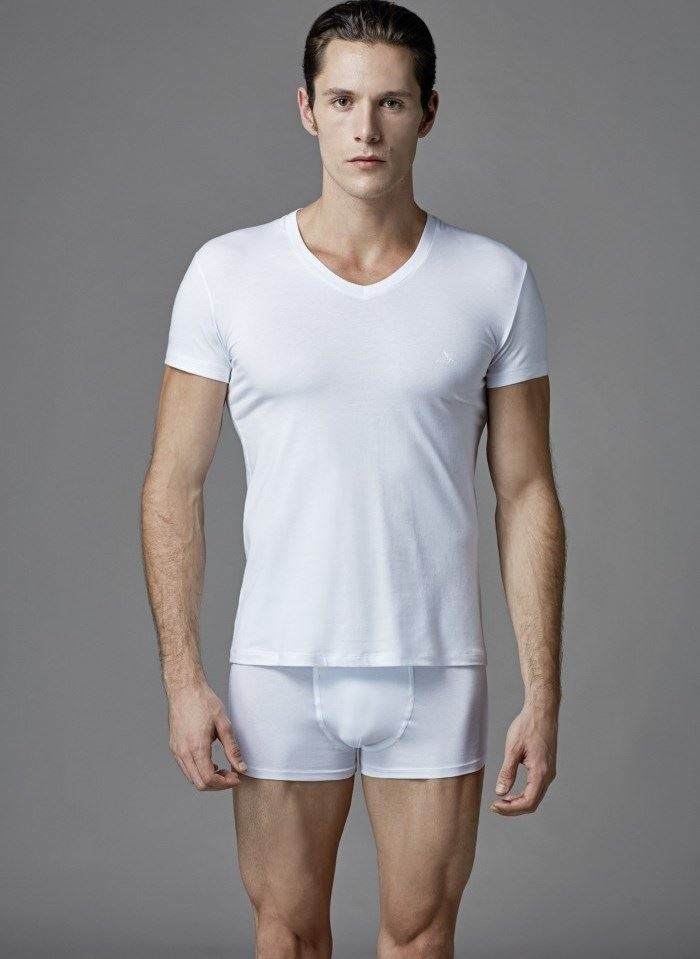 Eros ERS039 Erkek V Yaka 2li Kısa Kol T-Shirt