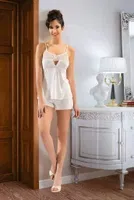 Fantazi 6 lı Gecelik Sabahlık Takım XSES 3004 Ekru görsel 4