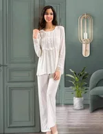 Fantazi Pijama Takım XSES 2405 Ekru