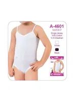 Kız Çocuk Full Lycralı Body Öztaş A4601 Beyaz detay görünüm