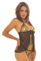 La Blinque Bayan Klasik Lame Babydoll 241 Siyah