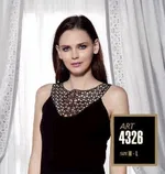 Lady Yakası Dantel İşlemeli Bayan Tshirt 4326 Görsel