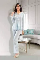 Lohusa 3 lü Pijama Takım XSES 2190 Mavi görsel 6