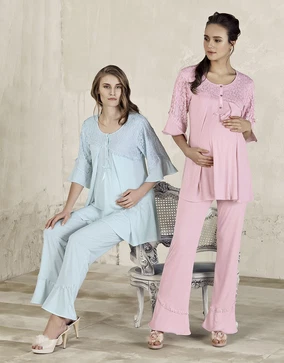 Artış Lohusa Pijama Takım Artış 3301 - Alternatif Görünüm