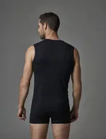 Micro Modal V Yaka Kolsuz T-Shirt Dagi D4060 Siyah detay görünüm