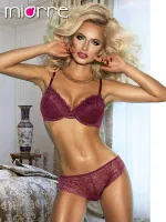 Miorre Dantelli Push Up Sütyen Takım Bordo