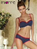 Miorre Push Up Puantiyeli Sütyen Takım Lacivert